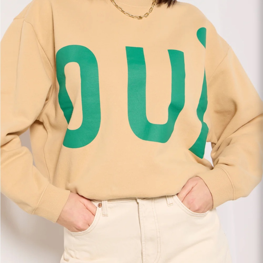 NWT - Clare V - oversized OUI sweatshirt size L